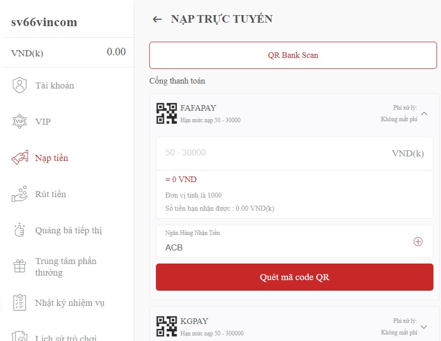 Nạp tiền SV66 - Hướng dẫn cách giao dịch thành công 10 Cách thức nạp tiền trực tuyến tại SV66