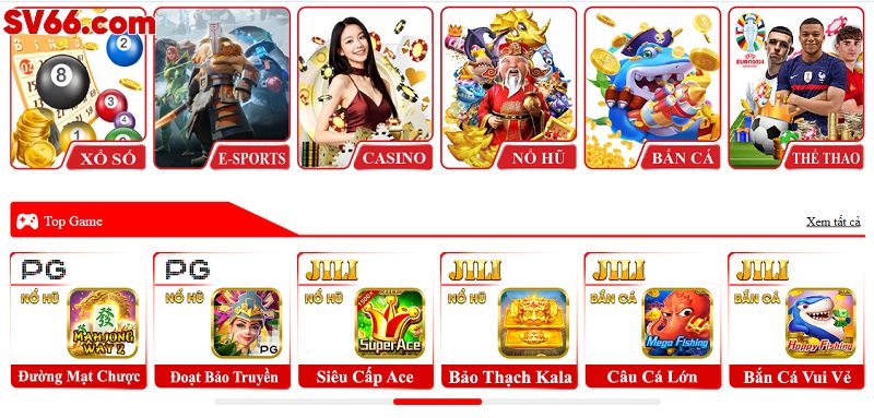 Kho tàng game đẳng cấp chỉ có tại SV66